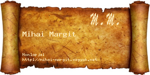 Mihai Margit névjegykártya